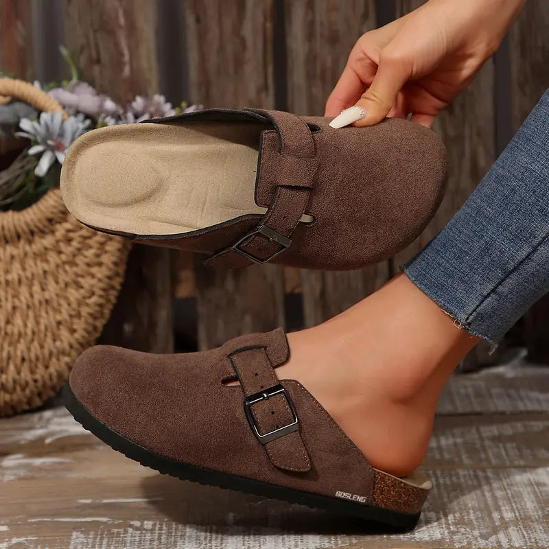 Suede Cork Clogs - pdp-2