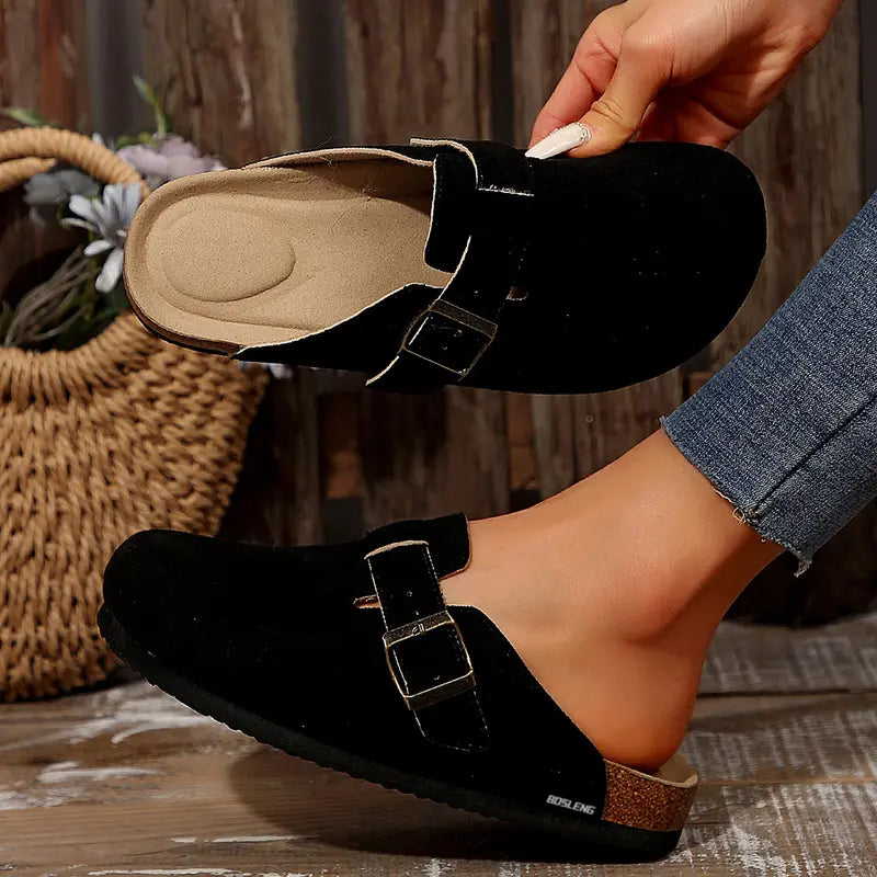 Suede Cork Clogs - pdp-7